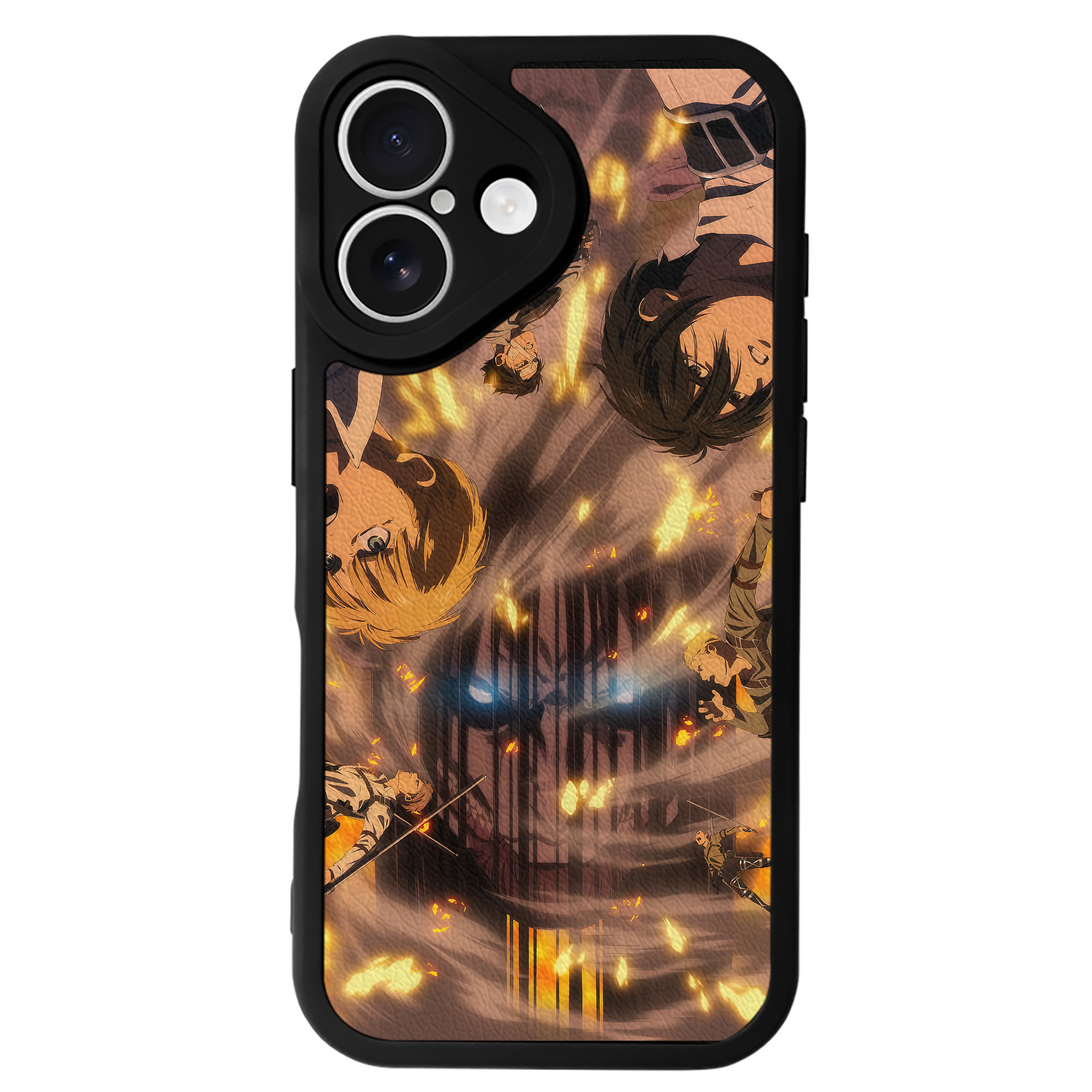 （画像用） 進撃の巨人 Attack on Titan 【iPhone 16シリーズ対応】シリコンスマホケース（レザー調） 材質：シリコン